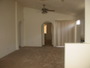 View of the living room from the dining room.