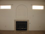 The fireplace adds a nice aesthetic touch.