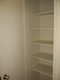 View of the master bathroom closet.