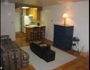 Living room and kitchen from the front door